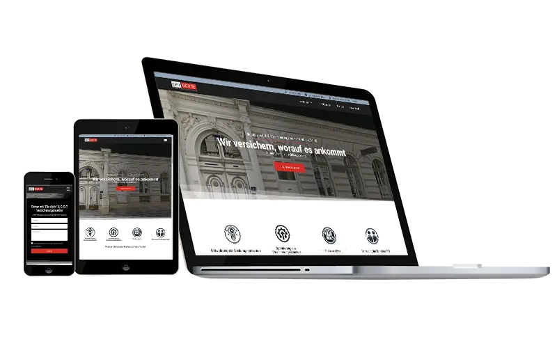 Referenz: Business Website, die Aktiv & GOP Versicherungsmakler, von Socialline